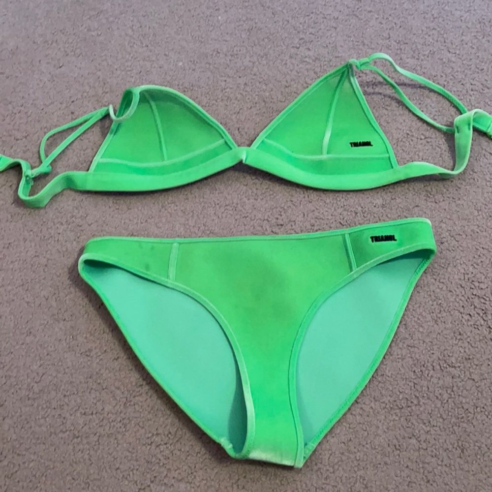 Twister Lemon Lime Triangl Bathing Suit